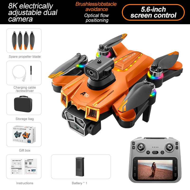 🔥(FREE SHIPPING)🔔 Brushless 5.6-inch drone with screen HD aerial photography quadcopter obstacle avoidance RC airplane