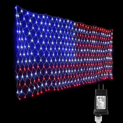 Waterproof LED American Flag Lights – Perfect for 4th of July, Memorial Day, Independence Day, Christmas, Garden, Yard, and Holiday Decorations