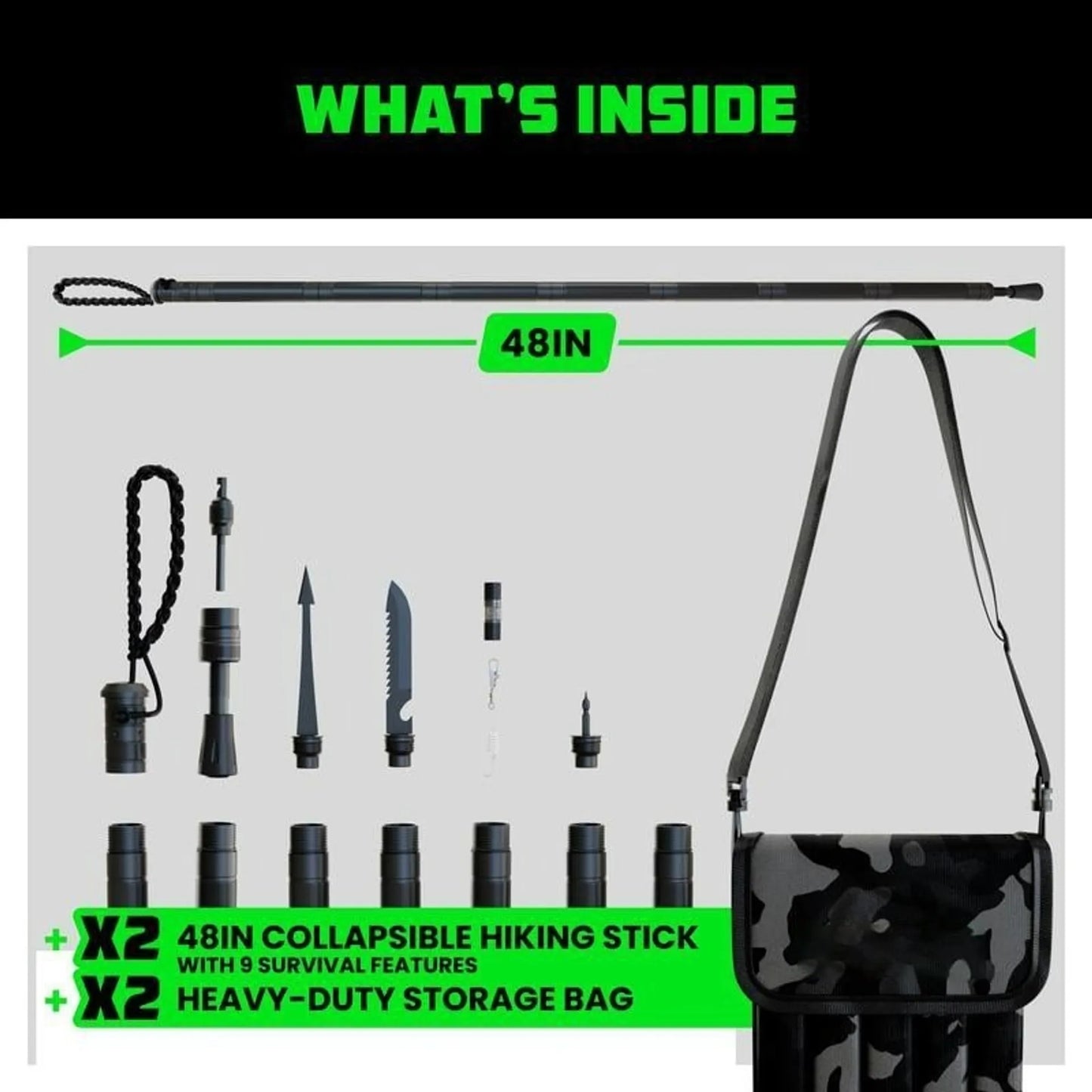 🔥 Last Day! 50% OFF 🔥 Tactical Hiking Stick